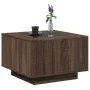 Mesa de centro y LED madera ingeniería marrón roble 60x60x40 cm by , Coffee table - Ref: Foro24-847573, Price: 116,98 €, Disc...