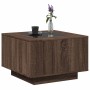Mesa de centro y LED madera ingeniería marrón roble 60x60x40 cm by , Coffee table - Ref: Foro24-847573, Price: 118,93 €, Disc...