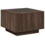 Mesa de centro y LED madera ingeniería marrón roble 60x60x40 cm by , Coffee table - Ref: Foro24-847573, Price: 116,98 €, Disc...