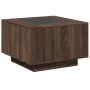 Mesa de centro y LED madera ingeniería marrón roble 60x60x40 cm by , Coffee table - Ref: Foro24-847573, Price: 118,93 €, Disc...