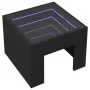 Mesita de noche con Infinity LED negro 40x40x30 cm de , Mesitas de noche - Ref: Foro24-3284071, Precio: 64,07 €, Descuento: %