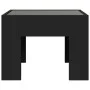 Mesita de noche con Infinity LED negro 40x40x30 cm de , Mesitas de noche - Ref: Foro24-3284071, Precio: 64,07 €, Descuento: %