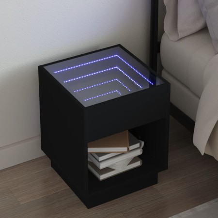 Nachttisch mit schwarzer LED-Beleuchtung Infinity 40x40x50 cm von , Nachttische - Ref: Foro24-3284078, Preis: 69,32 €, Rabatt: %