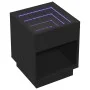 Mesita de noche con Infinity LED negra 40x40x50 cm de , Mesitas de noche - Ref: Foro24-3284078, Precio: 68,18 €, Descuento: %