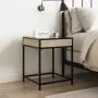 Mesita de noche con Infinity LED roble Sonoma 40x40x51 cm by , Nightstands - Ref: Foro24-3284092, Price: 58,50 €, Discount: %