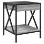 Mesa de centro con Infinity LED gris Sonoma 40x40x49 cm de , Mesitas de noche - Ref: Foro24-3284099, Precio: 67,18 €, Descuen...