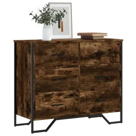 Cajonera de madera de ingeniería roble ahumado 91x35,5x74,5 cm by , Drawers - Ref: Foro24-3295304, Price: 144,74 €, Discount: %