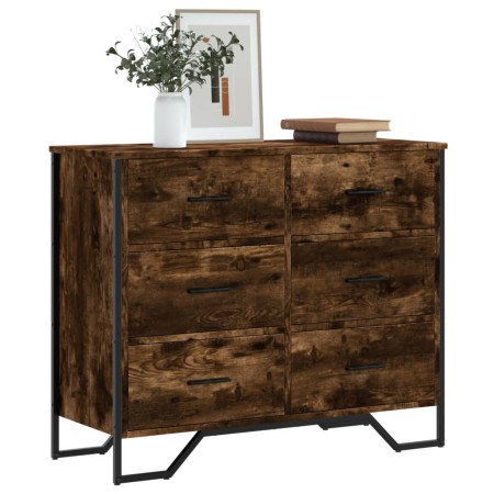 Cajonera de madera de ingeniería roble ahumado 91x35,5x74,5 cm by , Drawers - Ref: Foro24-3295304, Price: 146,91 €, Discount: %