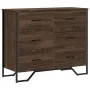 Engineered wood brown oak chest of drawers 91x35.5x74.5 cm by , Drawers - Ref: Foro24-3295306, Price: 123,66 €, Discount: %