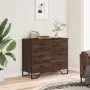Engineered wood brown oak chest of drawers 91x35.5x74.5 cm by , Drawers - Ref: Foro24-3295306, Price: 123,66 €, Discount: %