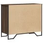Engineered wood brown oak chest of drawers 91x35.5x74.5 cm by , Drawers - Ref: Foro24-3295306, Price: 123,66 €, Discount: %