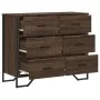 Engineered wood brown oak chest of drawers 91x35.5x74.5 cm by , Drawers - Ref: Foro24-3295306, Price: 123,66 €, Discount: %