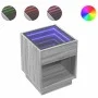 Mesa de centro con Infinity LED gris Sonoma 40x40x50 cm by , Coffee table - Ref: Foro24-847649, Price: 71,62 €, Discount: %