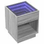 Mesa de centro con Infinity LED gris Sonoma 40x40x50 cm by , Coffee table - Ref: Foro24-847649, Price: 71,62 €, Discount: %