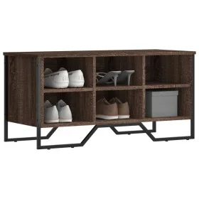 Zapatero de madera de ingeniería marrón roble 90x38x45,5 cm by , Shoe racks and shoe organizers - Ref: Foro24-848643, Price: ...