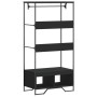 Schwarzer Ingenieurholzschrank 90x50x180 cm von , Kommoden-Organizer und Bar-Kleiderbügel - Ref: Foro24-848669, Preis: 92,72 ...