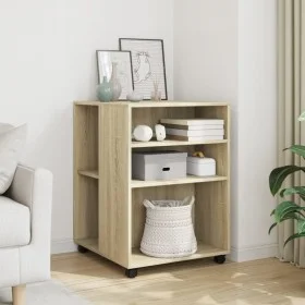 Mesa auxiliar con ruedas madera ingeniería Sonoma 55x60x78 cm by , Filing cabinets - Ref: Foro24-853157, Price: 85,20 €, Disc...