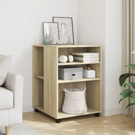 Mesa auxiliar con ruedas madera ingeniería Sonoma 55x60x78 cm de , Armarios archivadores - Ref: Foro24-853157, Precio: 84,85 ...