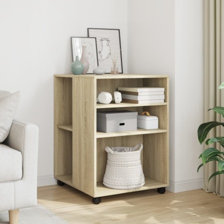 Mesa auxiliar con ruedas madera ingeniería Sonoma 55x60x78 cm by , Filing cabinets - Ref: Foro24-853157, Price: 89,13 €, Disc...