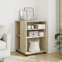 Mesa auxiliar con ruedas madera ingeniería Sonoma 55x60x78 cm de , Armarios archivadores - Ref: Foro24-853157, Precio: 84,85 ...
