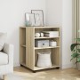 Mesa auxiliar con ruedas madera ingeniería Sonoma 55x60x78 cm by , Filing cabinets - Ref: Foro24-853157, Price: 89,13 €, Disc...