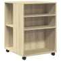 Mesa auxiliar con ruedas madera ingeniería Sonoma 55x60x78 cm by , Filing cabinets - Ref: Foro24-853157, Price: 89,13 €, Disc...
