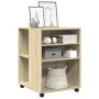 Mesa auxiliar con ruedas madera ingeniería Sonoma 55x60x78 cm de , Armarios archivadores - Ref: Foro24-853157, Precio: 84,85 ...