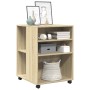 Mesa auxiliar con ruedas madera ingeniería Sonoma 55x60x78 cm by , Filing cabinets - Ref: Foro24-853157, Price: 89,13 €, Disc...