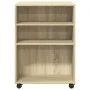 Mesa auxiliar con ruedas madera ingeniería Sonoma 55x60x78 cm de , Armarios archivadores - Ref: Foro24-853157, Precio: 84,85 ...