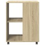 Mesa auxiliar con ruedas madera ingeniería Sonoma 55x60x78 cm by , Filing cabinets - Ref: Foro24-853157, Price: 89,13 €, Disc...