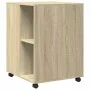 Mesa auxiliar con ruedas madera ingeniería Sonoma 55x60x78 cm de , Armarios archivadores - Ref: Foro24-853157, Precio: 84,85 ...