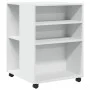 Mesa auxiliar con ruedas madera ingeniería blanco 55x60x78 cm by , Filing cabinets - Ref: Foro24-853155, Price: 87,59 €, Disc...