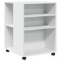 Mesa auxiliar con ruedas madera ingeniería blanco 55x60x78 cm by , Filing cabinets - Ref: Foro24-853155, Price: 88,87 €, Disc...