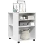Mesa auxiliar con ruedas madera ingeniería blanco 55x60x78 cm by , Filing cabinets - Ref: Foro24-853155, Price: 87,59 €, Disc...