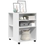 Mesa auxiliar con ruedas madera ingeniería blanco 55x60x78 cm by , Filing cabinets - Ref: Foro24-853155, Price: 88,87 €, Disc...