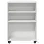 Mesa auxiliar con ruedas madera ingeniería blanco 55x60x78 cm by , Filing cabinets - Ref: Foro24-853155, Price: 87,59 €, Disc...