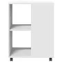 Mesa auxiliar con ruedas madera ingeniería blanco 55x60x78 cm by , Filing cabinets - Ref: Foro24-853155, Price: 87,59 €, Disc...
