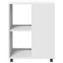Mesa auxiliar con ruedas madera ingeniería blanco 55x60x78 cm by , Filing cabinets - Ref: Foro24-853155, Price: 88,87 €, Disc...