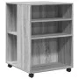 Beistelltisch mit Rädern aus grauem Sonoma-Holz 55x60x78 cm. von , Aktenschränke - Ref: Foro24-853160, Preis: 77,14 €, Rabatt: %
