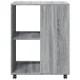 Mesa auxiliar ruedas madera ingeniería gris Sonoma 55x60x78 cm de , Armarios archivadores - Ref: Foro24-853160, Precio: 77,14...