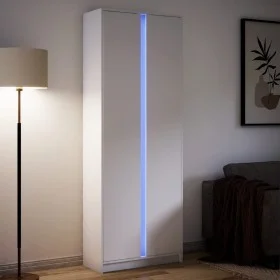 Aparador con LED madera de ingeniería blanco 74x32,5x200 cm by , Sideboards - Ref: Foro24-3307891, Price: 162,67 €, Discount: %