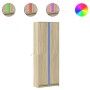 Aparador con LED madera ingeniería roble Sonoma 74x32,5x200 cm by , Sideboards - Ref: Foro24-3307893, Price: 146,49 €, Discou...