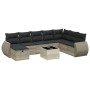 Set de sofás de jardín 8 pzas y cojines ratán sintético gris by , Garden sets - Ref: Foro24-3264208, Price: 561,79 €, Discoun...
