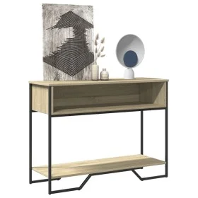 Mesa consola madera de ingeniería roble Sonoma 100x35x74,5 cm by , Side tables - Ref: Foro24-848530, Price: 51,62 €, Discount: %