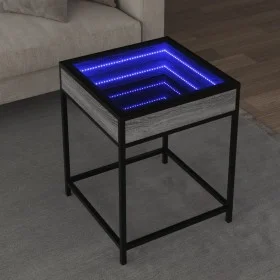 Mesa de centro con Infinity LED gris Sonoma 40x40x51 cm by , Coffee table - Ref: Foro24-847675, Price: 54,39 €, Discount: %
