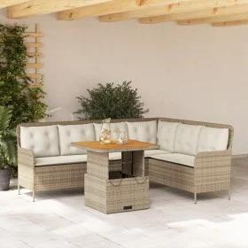 Gartensofagarnitur 2-teilig mit braunen Polyrattan-Kissen. von , Gartensets - Ref: Foro24-3262082, Preis: 496,58 €, Rabatt: %