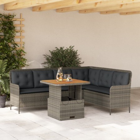 Set de sofás de jardín con cojines 2 pzas ratán sintético gris by , Garden sets - Ref: Foro24-3262080, Price: 477,91 €, Disco...