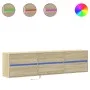 Mueble de TV de pared con LED roble Sonoma 180x31x45 cm by , TV Furniture - Ref: Foro24-3307935, Price: 155,10 €, Discount: %