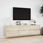 Wand-TV-Möbel mit LED-Eiche Sonoma 180x31x45 cm von , TV-Möbel - Ref: Foro24-3307935, Preis: 157,25 €, Rabatt: %