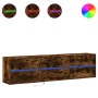 Mueble de TV de pared con LED roble ahumado 180x31x45 cm de , Muebles TV - Ref: Foro24-3307937, Precio: 126,09 €, Descuento: %